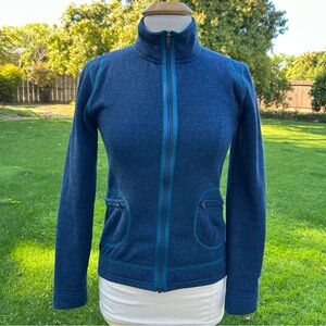 Kuhl Alfpaca Kashmira Full-Zip Fleece Lightweight Jacket Blue Small Womens